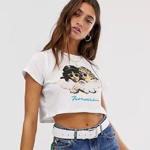 Fiorucci vintage angels cropped tee